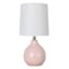 Pink Ceramic Mini Table Lamp with Shade, 12"