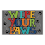 Wipe Your Paws Gray Doormat, 18x30