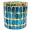 Blue & Gold Mosaic Tealight Candler Holder, 4"
