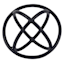 3 Ring Black Metal Sphere, 5.5"