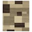 (B446) Romance Tan & Brown Geometric Area Rug, 7x10