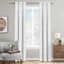 Providence Bark Metallic White Light Filtering Curtain Panel, 84"