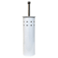White Metal Toilet Bowl Brush with Hole Details