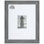 14x18 Matted to 5x7 Wide Flat Profile With White Mat Wall Frame, Grey