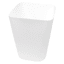 White Square Rim Wastebasket, 11.8"