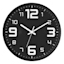 Black & White Modern 3D Dial Round Wall Clock, 12"