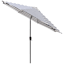 Navy Awning Striped Outdoor Crank & Tilt Steel Umbrella, 9'