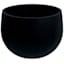 Japi All-Weather Black Lead Round Rustic Outdoor Planter, Medium