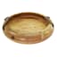 Wooden Bowl with Copper Metal Handle, 11.3"
