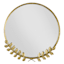 Providence Gold Floral Framed Round Wall Mirror, 18"