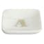 White Marbled Monogram Trinket Tray, A