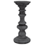 Grey Wood-Look Candle Holder, 9.6"