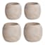 Set of 4 White Wooden Napkin Rings