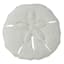 White Round Metal Sand Dollar Wall Art, 15x16
