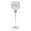 Glass Stem Candle Holder with Gems, 15.8"