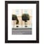 11x14 Matted to 8x10 Ridged Profile with White Mat Wall Frame, Black