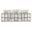 4-Piece Flatware Caddy Set White Cylinder Holder Black Metal Rack