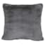 Bristol Graphite Faux Fur Oversized Throw Pillow, 24"