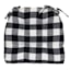 Black Cotton Buffalo Check Dining Chair Cushion