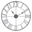 Grey Metal Round Wall Clock, 24"