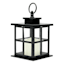 Black LED Lantern with 6 Hour Timer, 7"