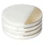 Set of 4 White Marble & Brass Inlay Coasters