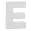 5" White Monogram Letter, E