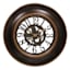 Ebony Round Wall Clock with Cutout Gear & Dial, 30"