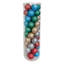50-Count Retro Multicolor Glittered Mix Shatterproof Ornaments