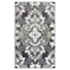 Arrington Grey & White Medallion High-Low Washable Accent Rug, 36x59