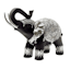 Black & Silver Elephant Figurine, 10"