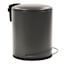 Hans Matte Charcoal Metal Step Trash Can & Removable Liner, 5l