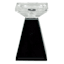 Black Glass Candle Holder, 6"