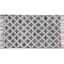 Boho Grey Lattice Chindi Fringe Accent Rug, 2x4