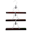 3-Piece Wood Pant Hangers with Clamp, Espresso