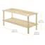 2-Tier Natural Wooden Shoe Rack