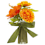 Grace Mitchell Orange Sunflower & Mum in Natural Vase, 9.5"