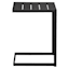 Grammercy Steel Slat Patio C-Table, Black