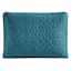 3-Piece Turquoise Hector Stitch Quilt Set, Full/Queen