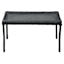 Tempered Glass Top Outdoor Wicker Coffee Table, Black