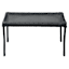 Tempered Glass Top Patio Wicker Coffee Table, Black