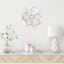 White Metal Flower Wall Art, 17"