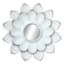 3-Piece White Floral Accent Wall Mirror Set, 14"