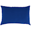 Cobalt Blue Canvas Outdoor Oblong Throw Pillow, 12x16