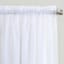 Erica White Crushed Rod Pocket Sheer Voile Curtain Panel, 84"