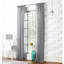 Lyra Grey Sheer Rod Pocket Curtain Panel, 84"