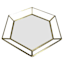 Gold Mirror Hexagon Decorative Tray, 9x8