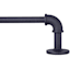 Sunzero Bronn 3/4" Black Decorative Curtain Rod, 66-120"
