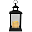 6X12 Led Plastic Lantern With 6 Hour Timer Black