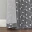 Rockwell Grey Embroidered Blackout Grommet Curtain Panel, 84"